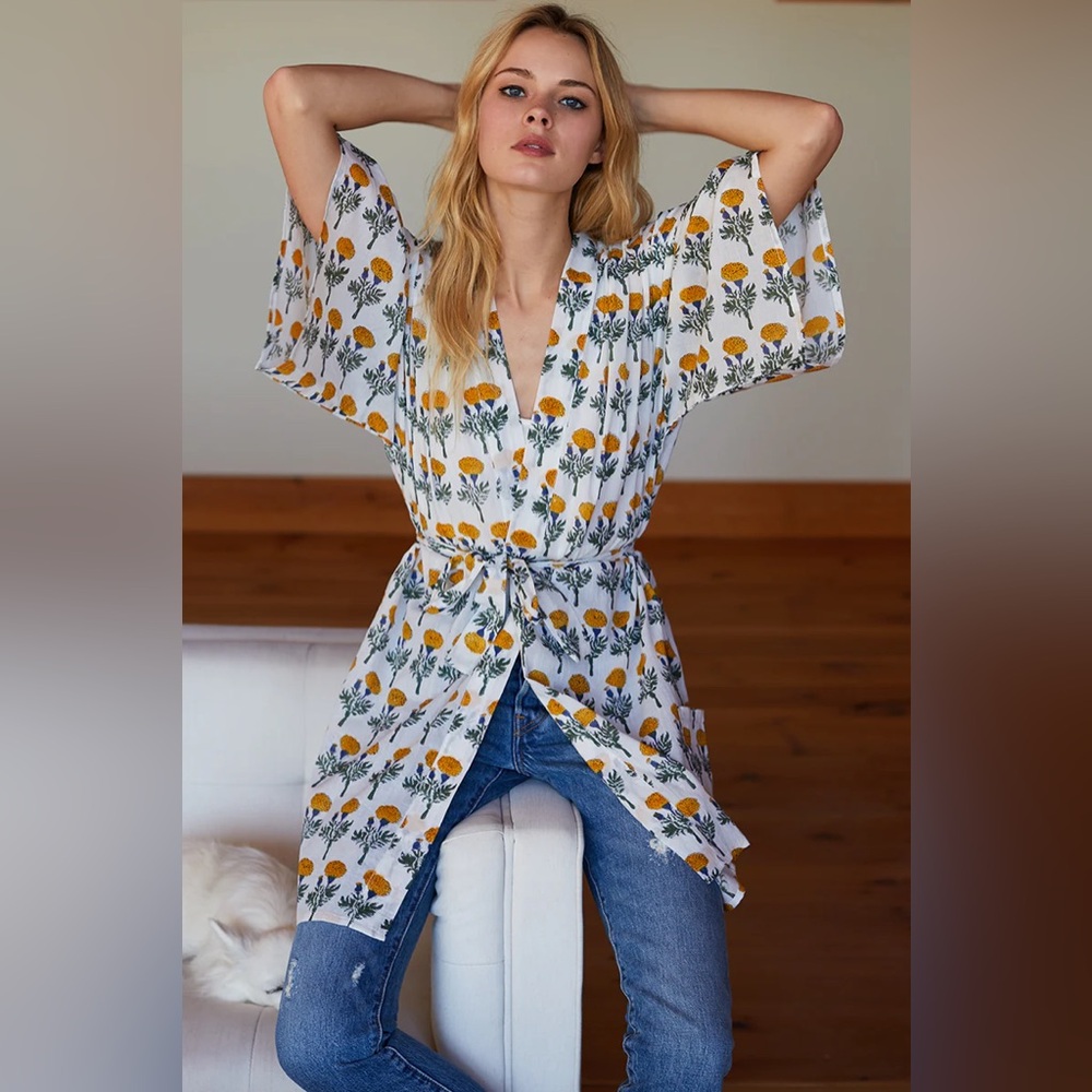 Emerson Fry marigold kimono. Excellent condition.